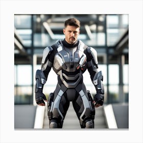 Building A Strong Futuristic Suit Like The One In The Image Requires A Significant Amount Of Expertise, Resources, And Time 22 Canvas Print