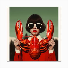 Lobster Girl by Metapix Canvas Print