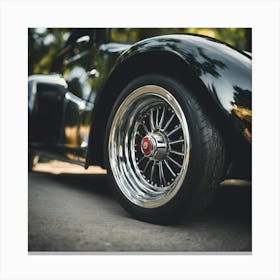 Close Up Of A Classic Car 1 Canvas Print