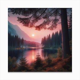 Sunset In The Mountains 138 Canvas Print