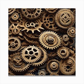 Gears Background 22 Canvas Print