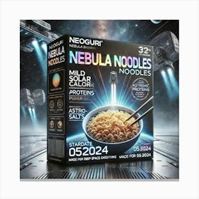 Neoguri Nebula Noodles Scifi Canvas Print