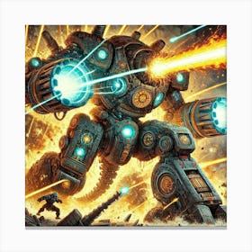 Tytan Iron Juggernaut Energy Blasts Canvas Print