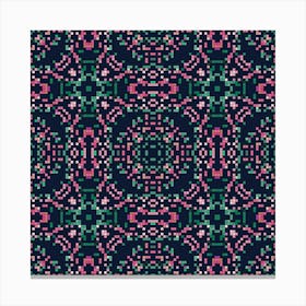 Abstract geometrical pattern with hand drawn decorative elements Canvas Print