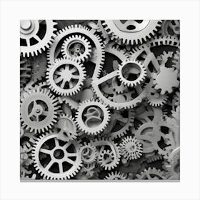 Gears Background 18 Canvas Print