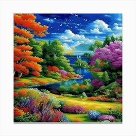 Landscape Painting 1 Canvas Print