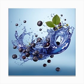 Blueberry Splash 2 Canvas Print