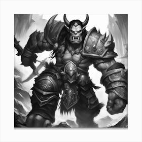 Many Warcraft Orc Fighting 0 Canvas Print