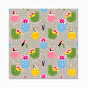 Pockets Pattern Canvas Print