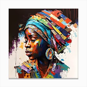 BB Borsa African Masterpiece Paint Art Canvas Print