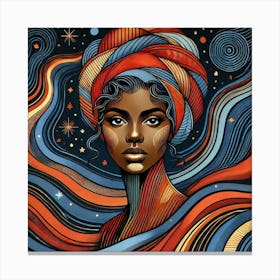 Skyvessa Celestial Portrait Canvas Print