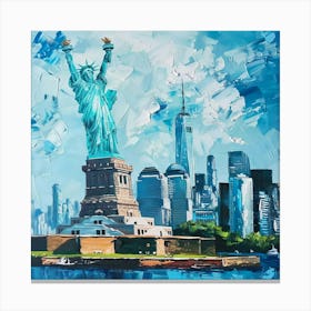 Statue Of Liberty with 2 Arms - "Double Torch" Canvas Print