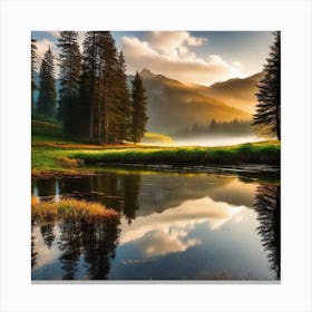 Sunrise In The Mountains 9 Canvas Print