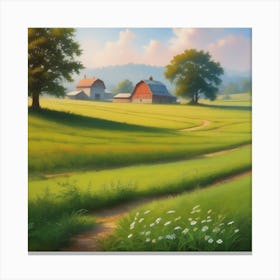 Farm Scene 1 Canvas Print