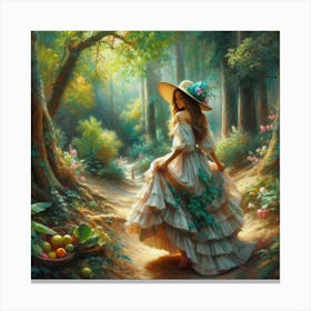 Girl In The Woods58 Canvas Print