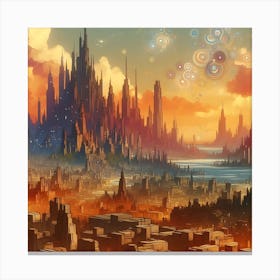 Sprawling Cityscape 5 1 Canvas Print