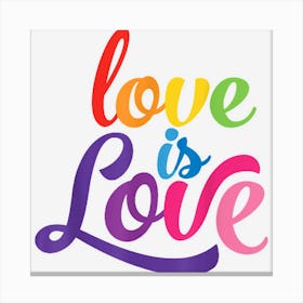 Love Is Love Mens Lgbtq Pride Gay Bi Lesbian Rights Canvas Print