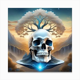 Skull With Tree 2 Canvas Print