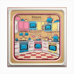 Kawaii Kitchen Canvas Print