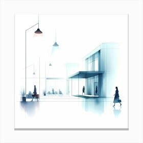 Modern Office Building Canvas Print