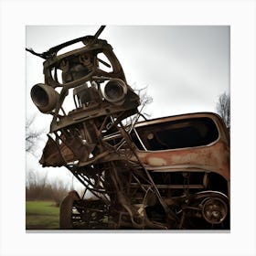 Rusty Junk Sculpture Canvas Print