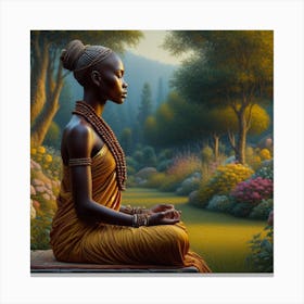 Meditating Woman 1 Canvas Print