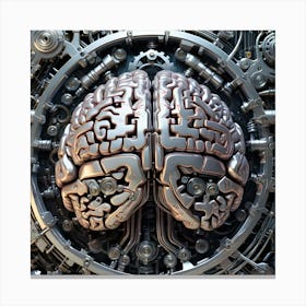 Metal Brain Of A Robot 8 Canvas Print