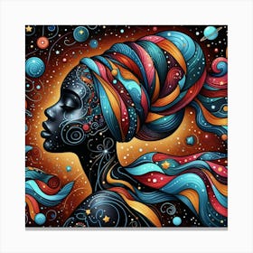 Astraea Celestial Portrait Canvas Print