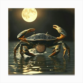 Crab In The Moonlight 43 Canvas Print