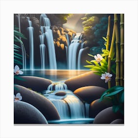 Waterfall In The Jungle 9 Canvas Print