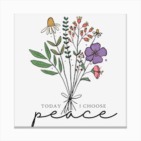 Today I Choose Peace Canvas Print