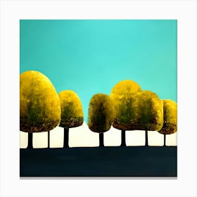 Yellow Trees Canvas Print