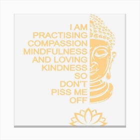 Meditation Buddha Gift Idea And Women Canvas Print