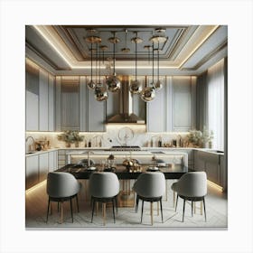 Dining Room Interior Design Canvas Print