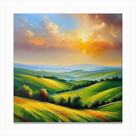 Sunset In The Countryside 12 Canvas Print