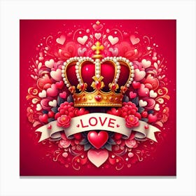 Love And Crown Canvas Print