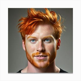 Male Ginger Hair Man Redhead Unique Distinctive Fiery Vibrant Bright Bold Striking Stando (2) Canvas Print