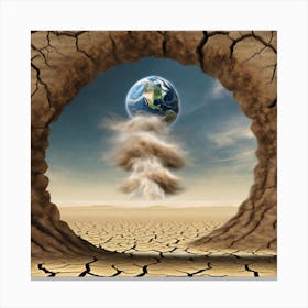 Earth In A Dry Hole 1 Canvas Print