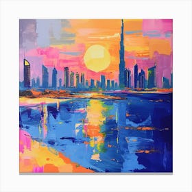 Abstract Travel Collection Dubai Uae 1 Canvas Print