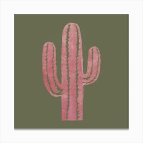 Pink Cactus 1 Canvas Print