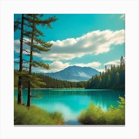 Lake In The Mountains 2 Canvas Print