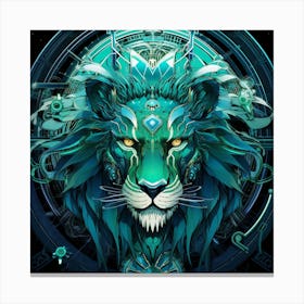 Blue Lion Canvas Print