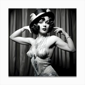 Burlesque Dancer Of The 1920s ~ Reimagined 24 Canvas Print