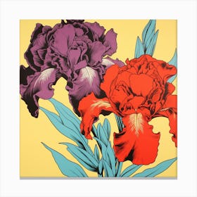 Iris 3 Pop Art Illustration Square Canvas Print