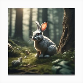 Rabbit In The Forest 41 Canvas Print