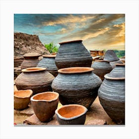 Firefly The People Of The Indus Valley Civilization Used A Variety Of Pottery Vessels For Various Pu (1) Canvas Print
