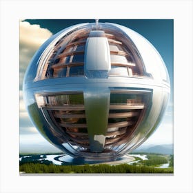 Futuristic Sphere 6 Canvas Print