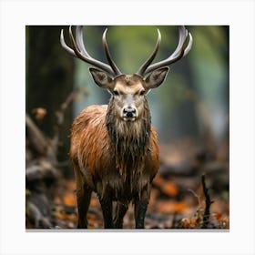 Deer In The Forest 3 Canvas Print