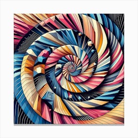 Abstract Spiral Painting 1 Canvas Print