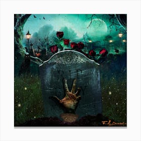Witchy Graveyard Canvas Print
